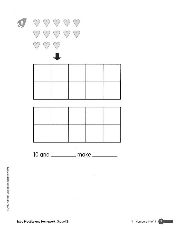 Math in Focus Extra Practice and Homework Volume B Grade K