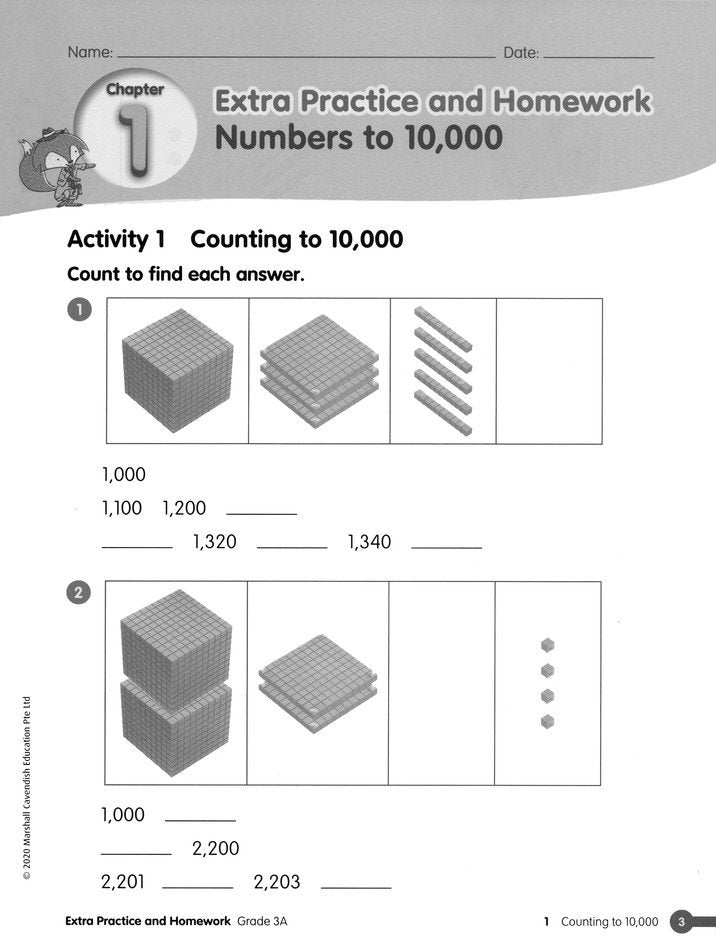 Math in Focus Extra Practice and Homework Volume A  Grade 3