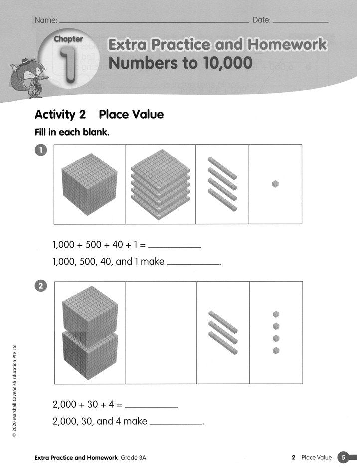 Math in Focus Extra Practice and Homework Volume A  Grade 3