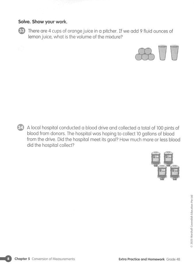 Math in Focus Extra Practice and Homework Volume B  Grade 4