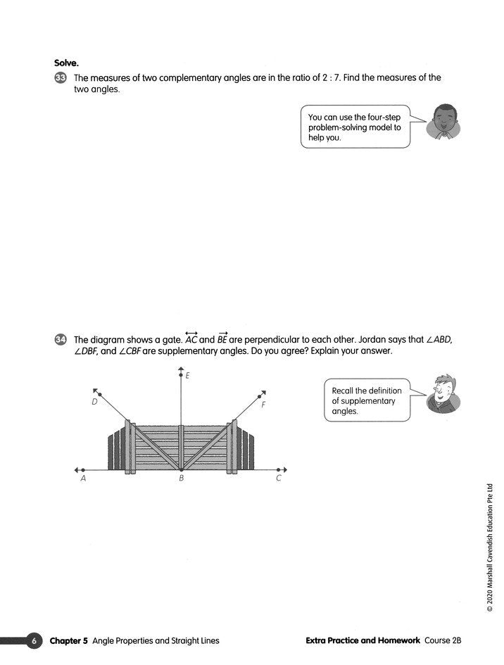 Math in Focus Extra Practice and Homework Volume B Course 2 (Grade 7)