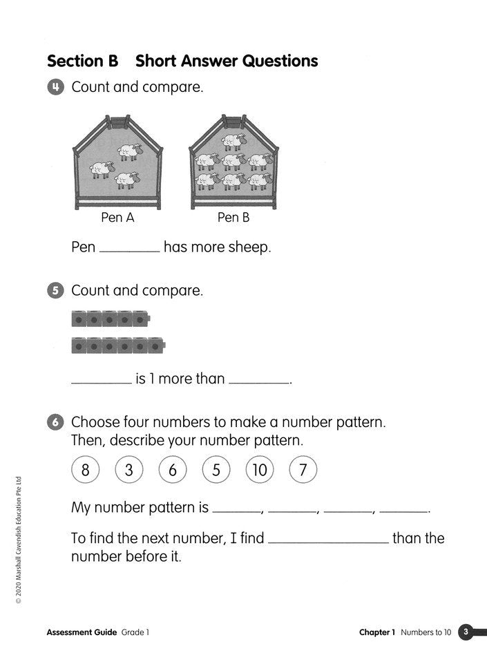 Math in Focus Assessment Guide Grade 1