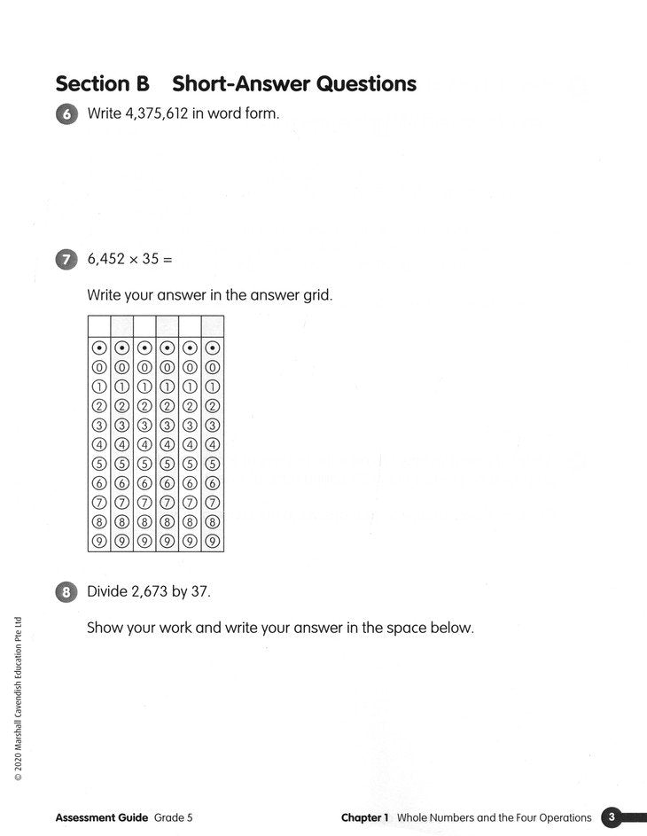 Math in Focus Assessment Guide Grade 5