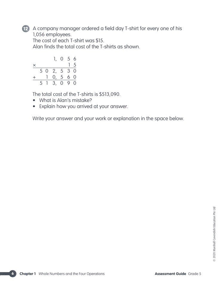 Math in Focus Assessment Guide Grade 5