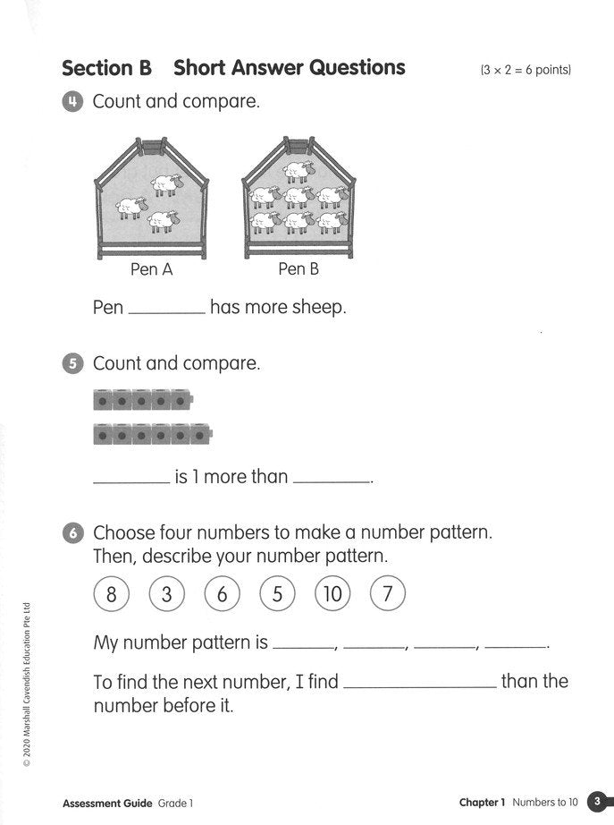 Math in Focus Assessment Guide Teacher Edition Grade 1