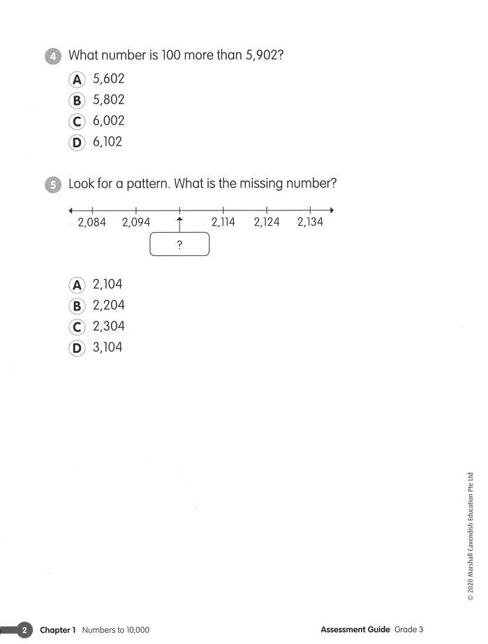 Math in Focus Assessment Guide Teacher Edition Grade 3