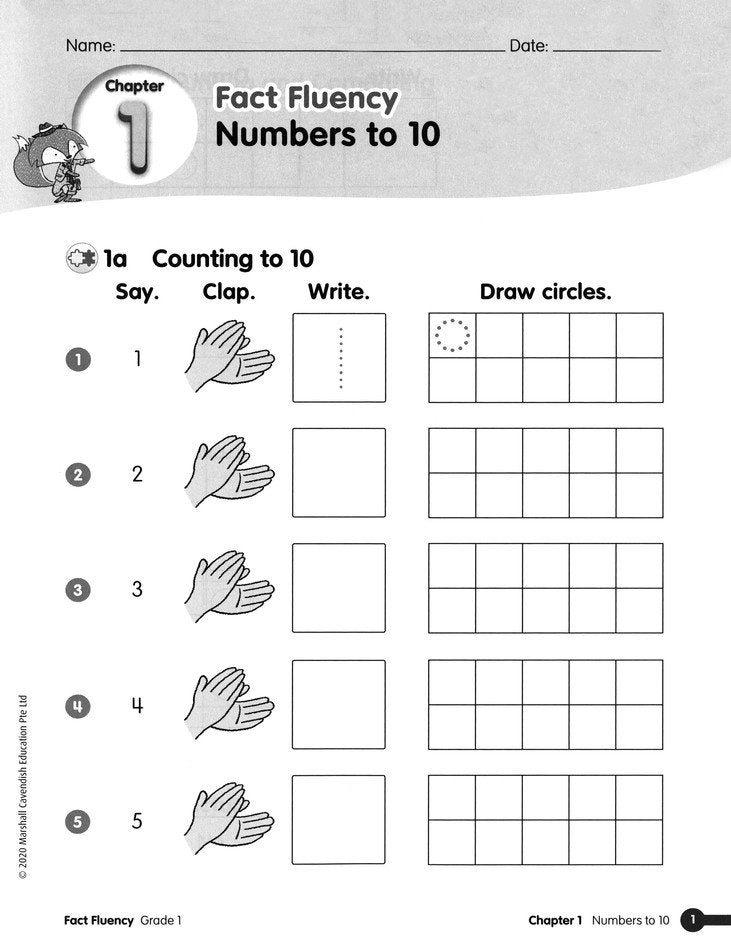 Math in Focus Singapore Math Fact Fluency Grade 1