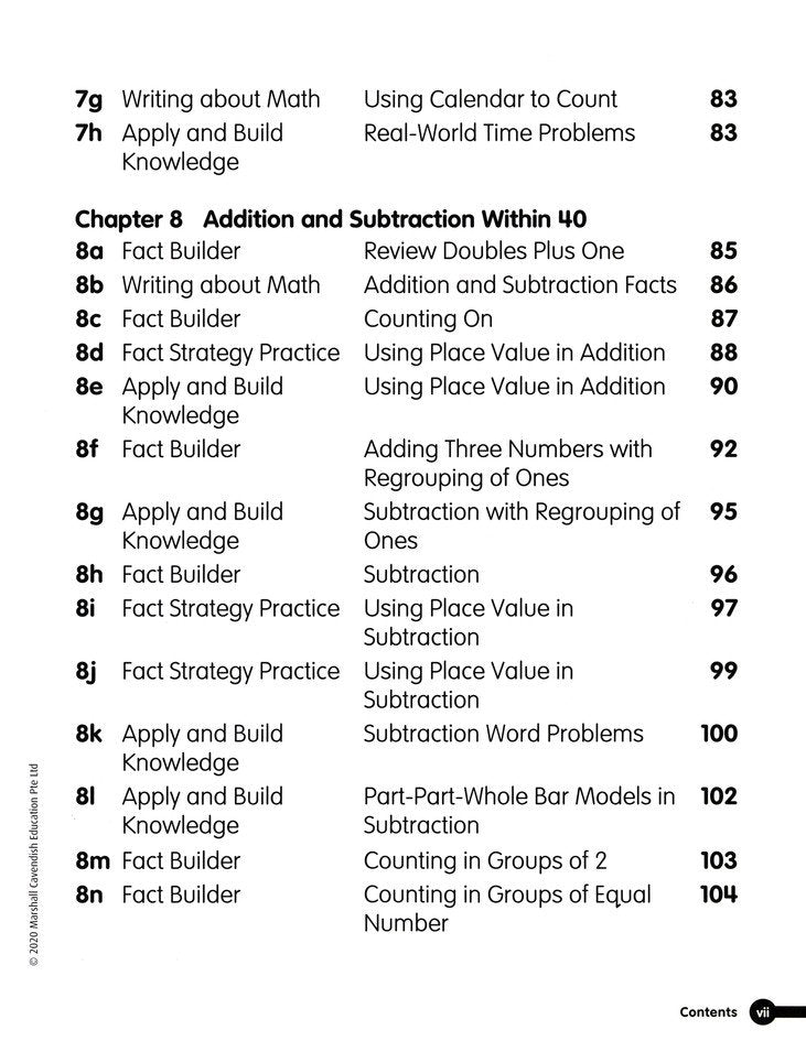 Math in Focus Singapore Math Fact Fluency Grade 1