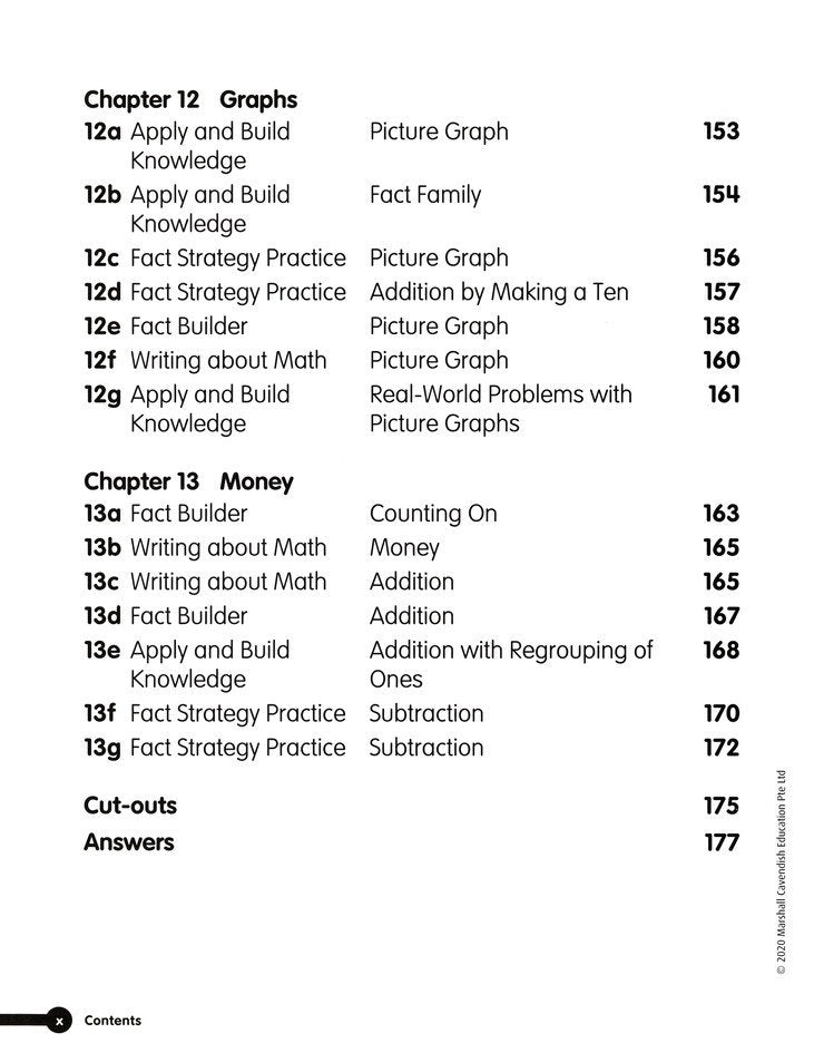 Math in Focus Singapore Math Fact Fluency Grade 1