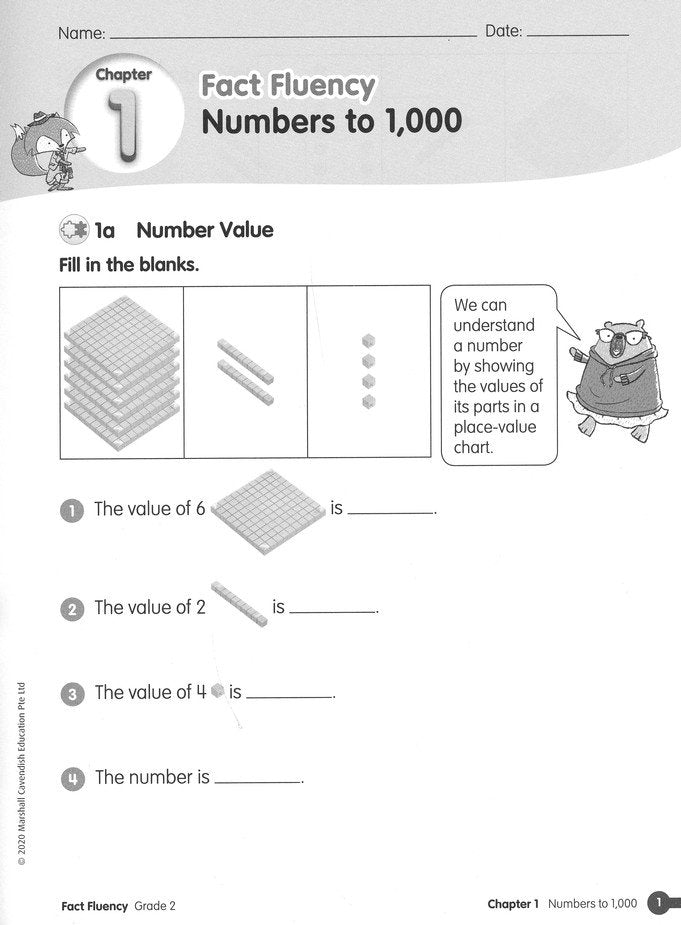 Math in Focus Singapore Math Fact Fluency Grade 2