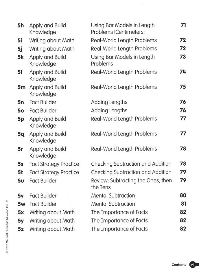 Math in Focus Singapore Math Fact Fluency Grade 2