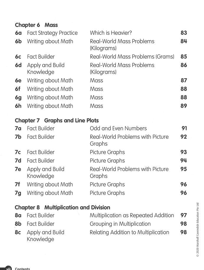 Math in Focus Singapore Math Fact Fluency Grade 2