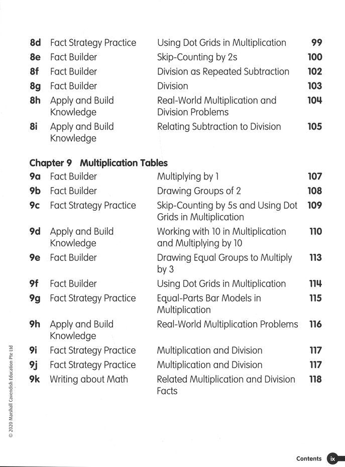 Math in Focus Singapore Math Fact Fluency Grade 2