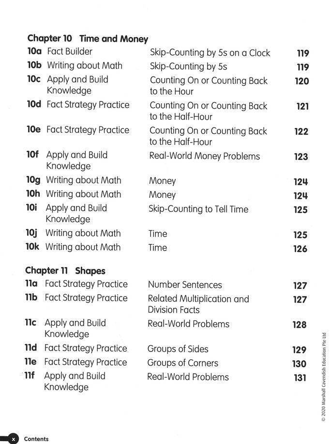 Math in Focus Singapore Math Fact Fluency Grade 2