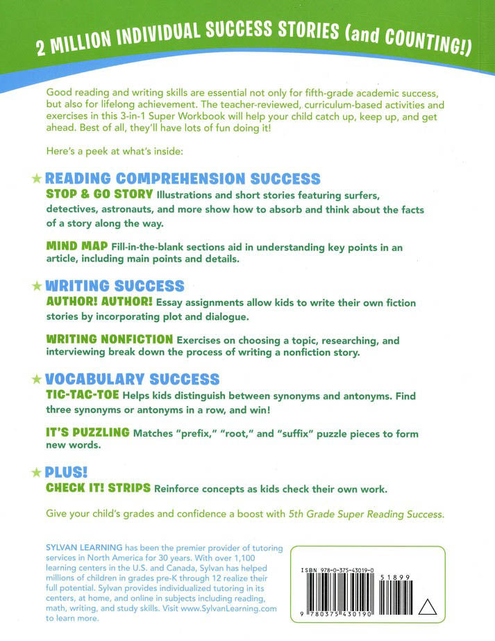 Fifth Grade Super Reading Success (Sylvan Super Workbooks)