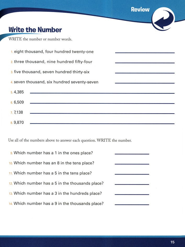 Basic Math Success Workbook: Third Grade