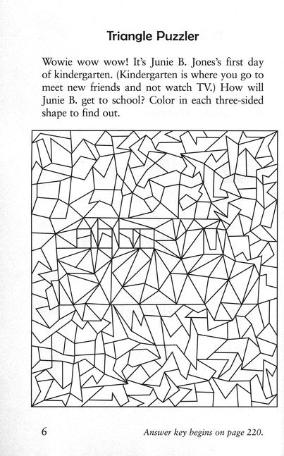 Junie B.'s These Puzzles Hurt My Brain Book