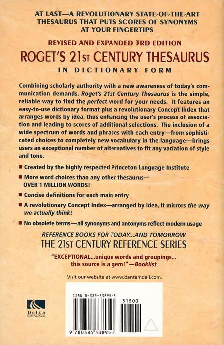 Roget's 21st Century Thesaurus, Third Edition