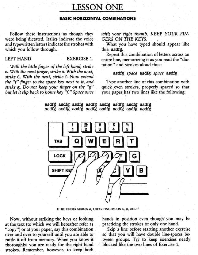 Touch Typing in Ten Lessons