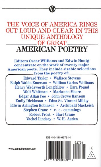 The Mentor Book of Major American Poets