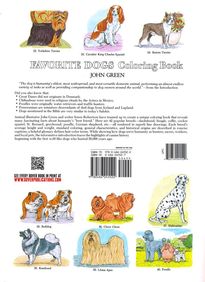 Favorite Dogs Coloring Book