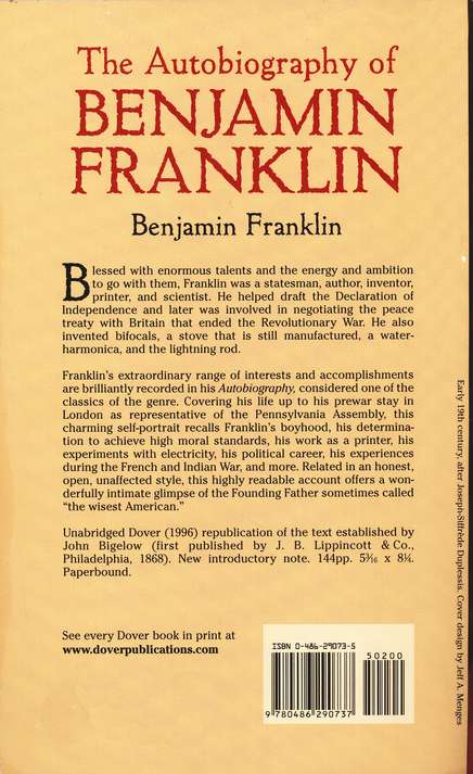 The Autobiography of Benjamin Franklin: Dover Thrift Editions