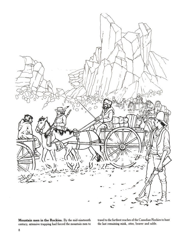 Western Pioneers Coloring Book