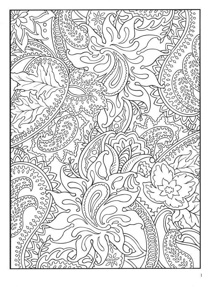 Paisley Designs Coloring Book