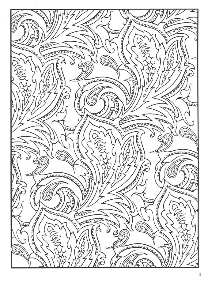 Paisley Designs Coloring Book