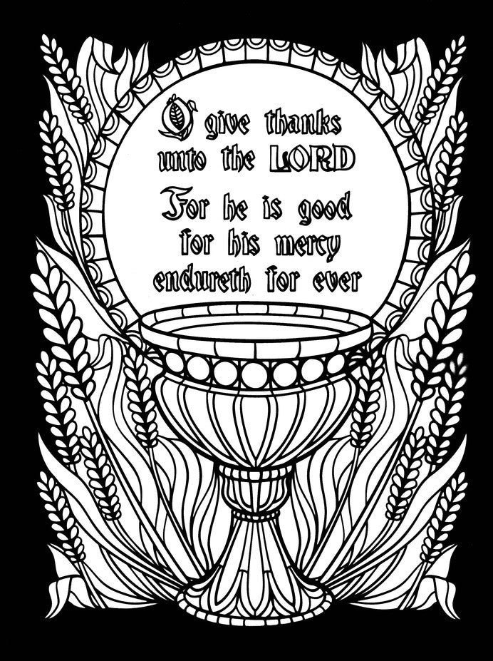 Psalms Stained Glass Coloring Book