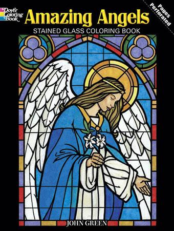 Amazing Angels Stained Glass Coloring Book