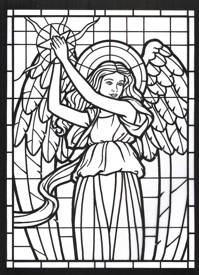 Amazing Angels Stained Glass Coloring Book