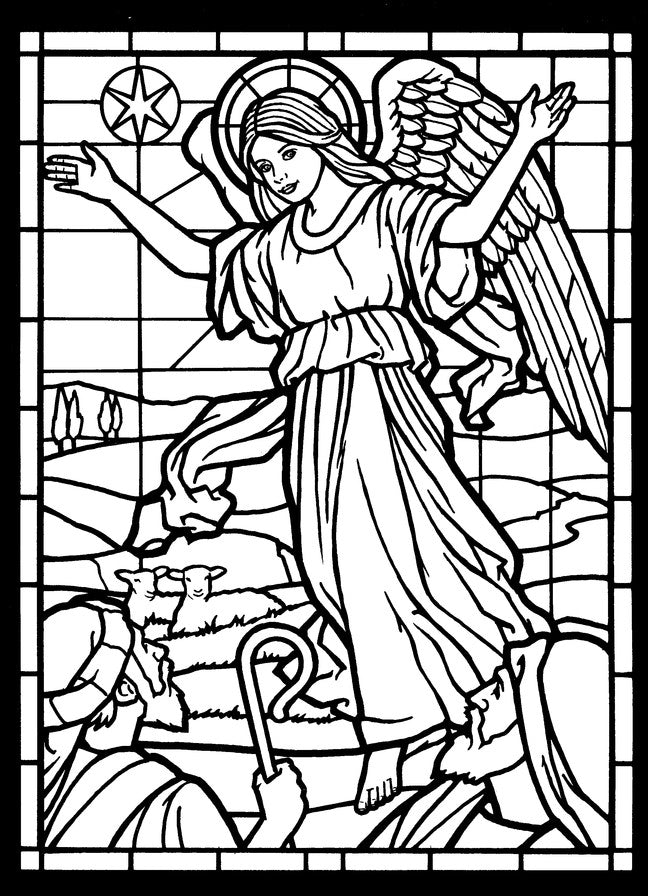 Amazing Angels Stained Glass Coloring Book