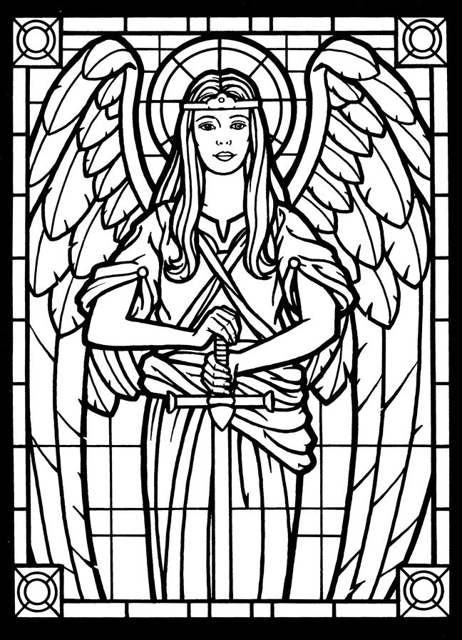 Amazing Angels Stained Glass Coloring Book