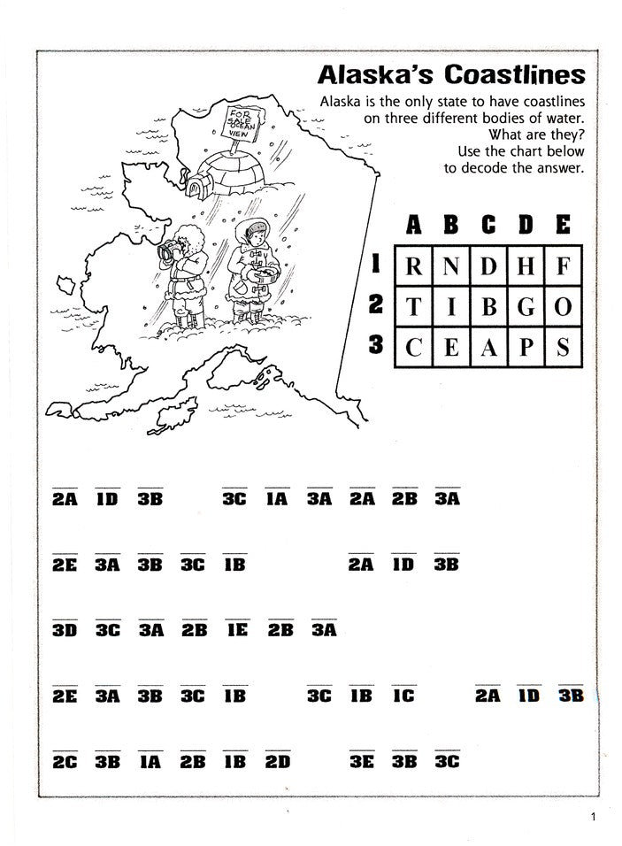 U.S.A. Secret Code Puzzles for Kids