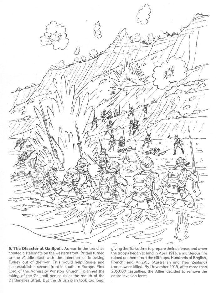 The Story of World War I Coloring Book