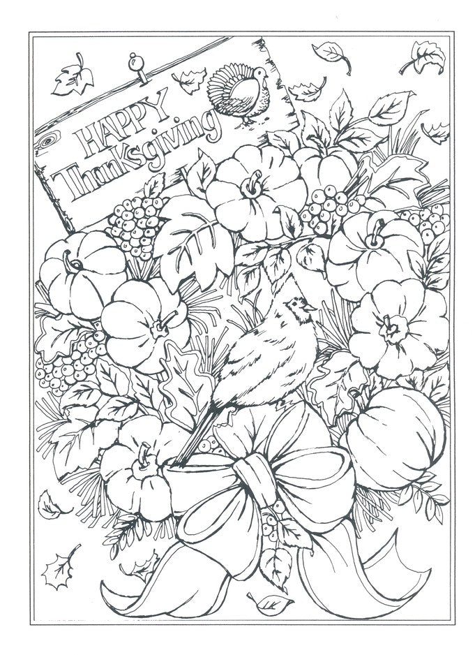 Autumn Scenes Coloring Book