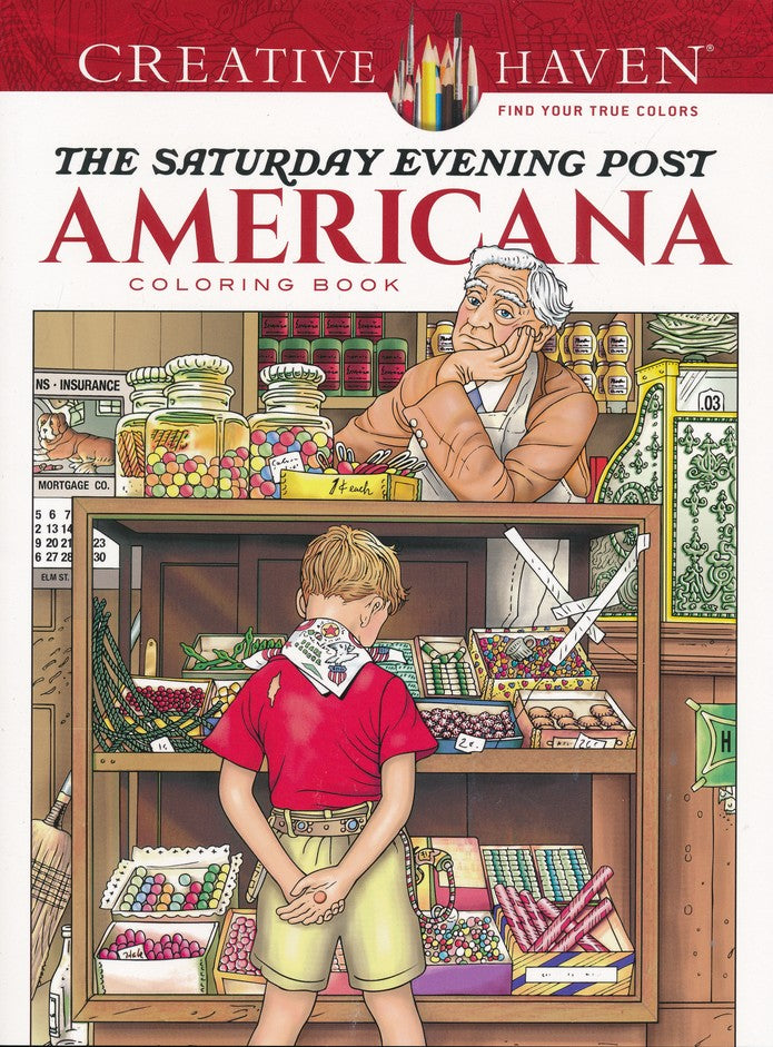 The Saturday Evening Post Americana Coloring Book