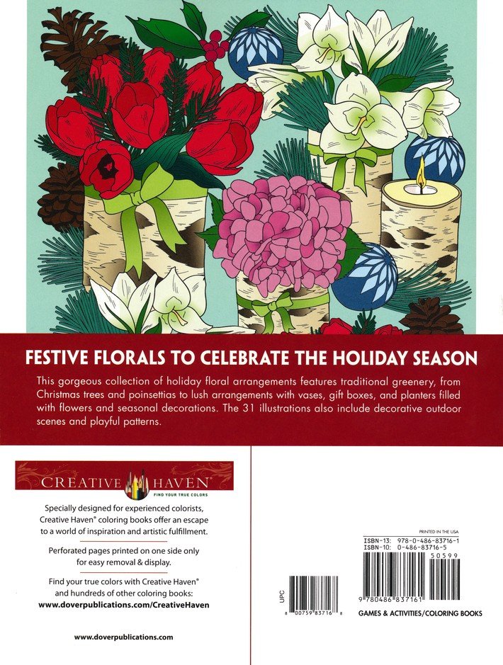 Christmas Florals Coloring Book