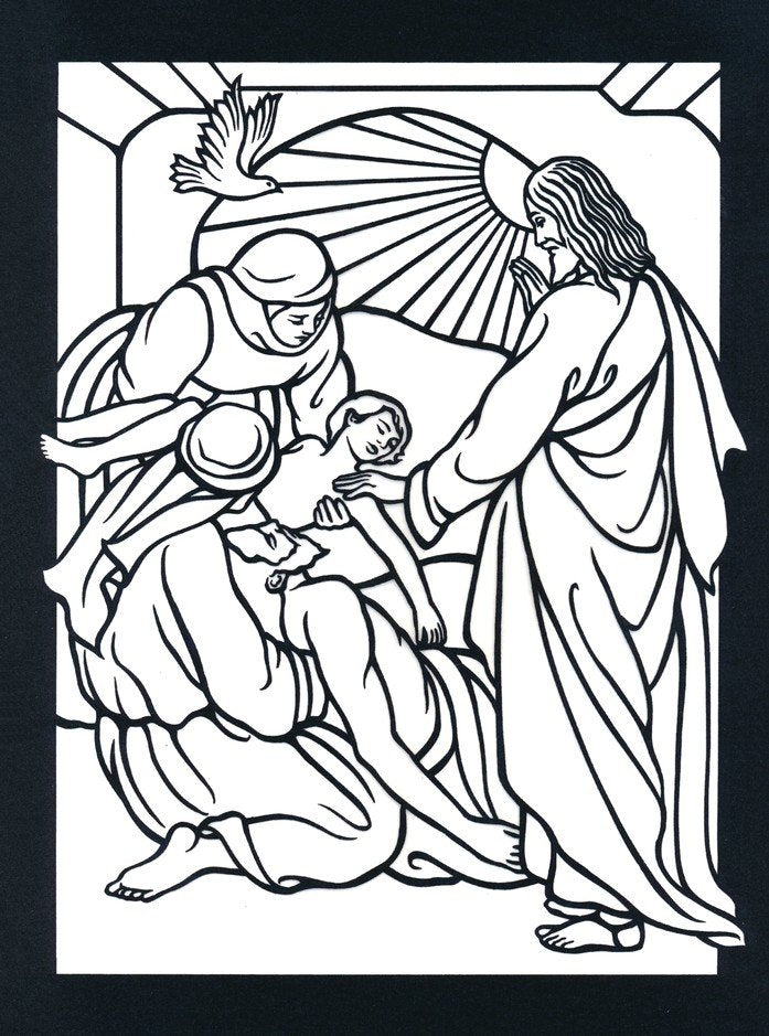 The Life of Jesus Stained Glass Coloring Book