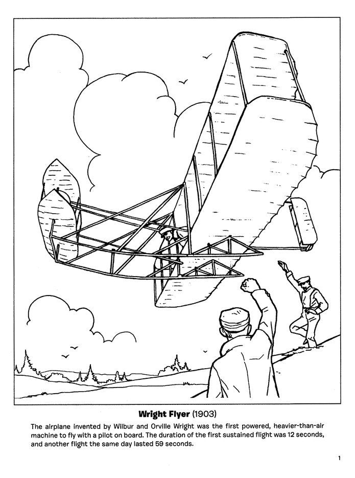 Famous Airplanes Coloring Book