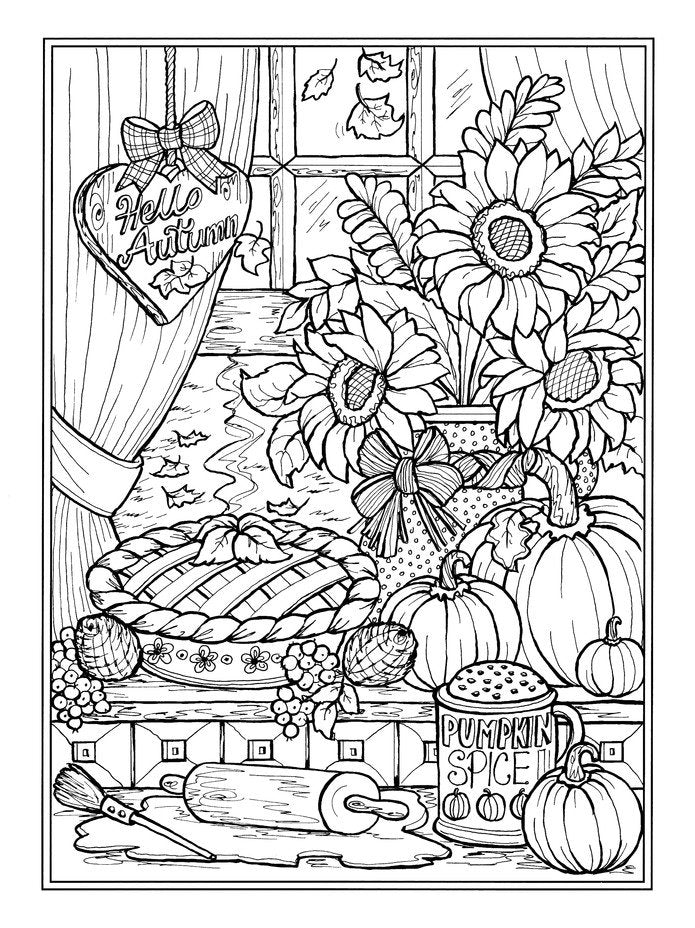 Autumn Harvest Coloring Book