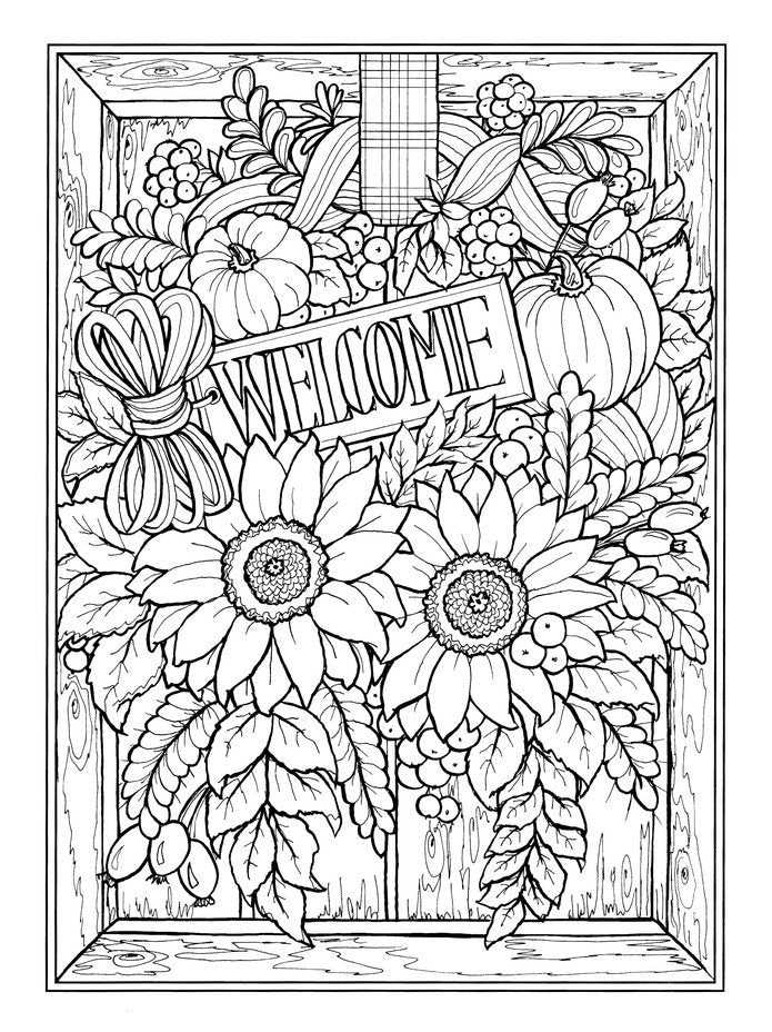 Autumn Harvest Coloring Book