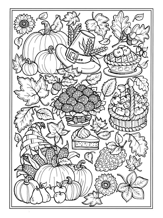 Autumn Harvest Coloring Book