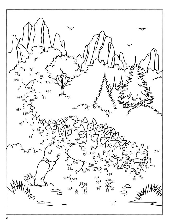 Dinosaurs & Prehistoric Animals Dot-to-Dot Fun!