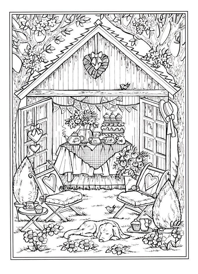 Afternoon Tea Coloring Book