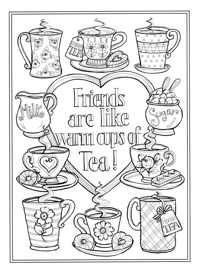 Afternoon Tea Coloring Book