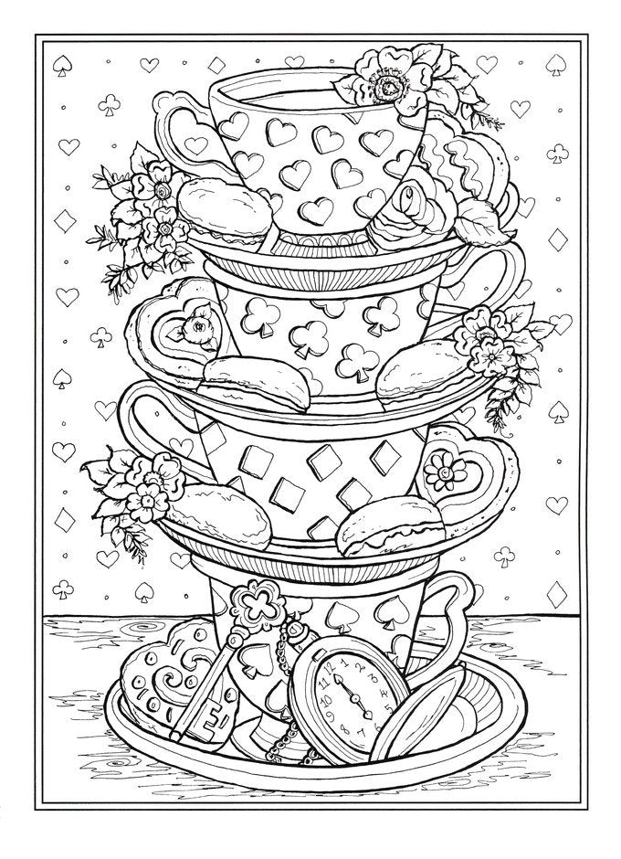 Afternoon Tea Coloring Book
