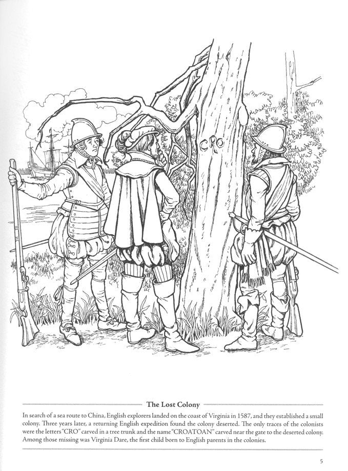 Life in Colonial America: Coloring Book