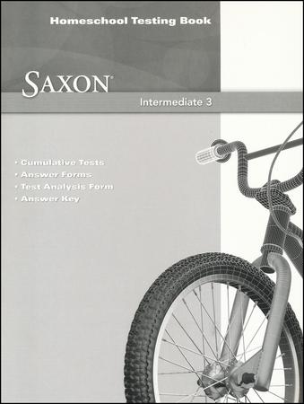 Saxon Math Intermediate 3 Homeschool Testing Book